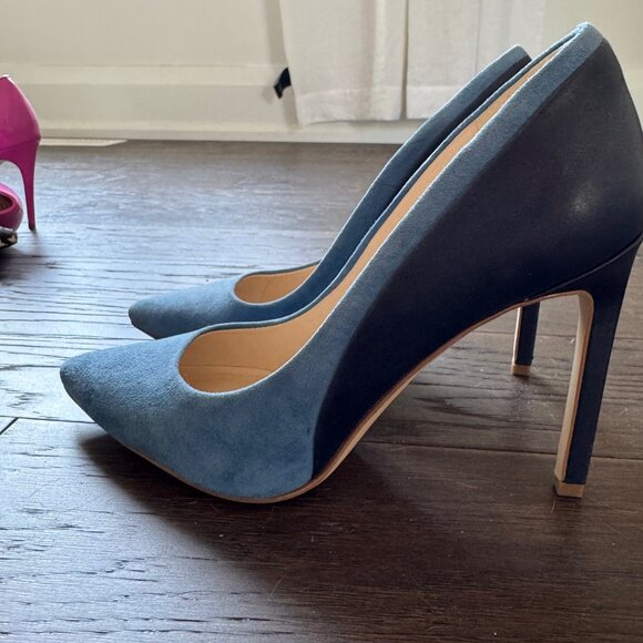 Nine West Blue Suede & Leather Pumps – Size 6.5 (Never Worn) - Picture 4 of 4